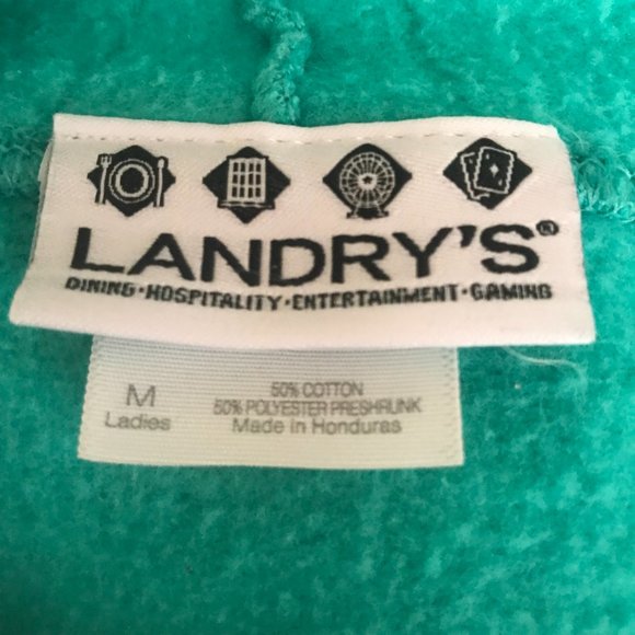 Landry's Green "Golden Nugget Farley Marina" Zip-Up Hoodie Sweatshirt Medium - Picture 10 of 10